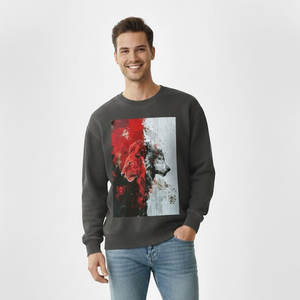 Sweat-shirt personnalisé style streetwear hip-hop avec intérieur en polaire confortable, coupe classique, 100% coton, pour la mode décontractée d'hiver et l'usage quotidien - Product Image 3