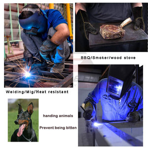 Wholesale Cheap Breathable Leather Welding <b>Gloves</b> for Outdoor Construction Safety for Winter - Product Image 4