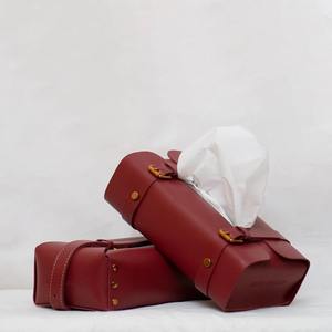 Boîte à mouchoirs élégante en cuir véritable, légère, pour la décoration de la voiture et de la maison |   Design classique et luxueux, couleurs et tailles personnalisables - Product Image 3