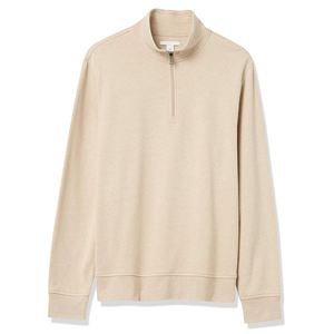 Sweat-shirt à fermeture éclair sur le devant, coupe classique, logo personnalisé, coton mélangé, col montant, design élégant, sweat-shirts tendance - Product Image 1