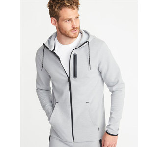 Sudadera con capucha de algodón 100% grueso para hombre, talla grande, con cremallera completa, logotipo personalizado, OEM, estilo urbano, invierno, venta al por mayor - Product Image 5