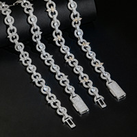 Herren Kubanische Gliederkette mit Funkelndem CZ-Kreuzanhänger Statement Hip-Hop-Schmuck Schneller Versand und Individuelle Verpackung