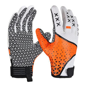 Custom Made Athletic Training <b>Gloves</b> Personalized American Football Receiving <b>Gloves</b> with <b>Silicone</b> Grip Premium Quality Product - Product Image 1