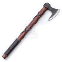 Hache Viking Tomahawk DD-VikingAxe-129, hache barbue forgée à la main, manche en bois industriel DIY, outil de camping et de chasse, 58-62HRC, 18 pouces