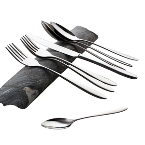 Vaisselle de restaurant de luxe couverts vaisselle cuillère fourchette couteau or blanc couverts en acier inoxydable ensembles - Product Image 6