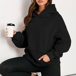 Ventas directas de fábrica Sudaderas con capucha de gran tamaño de estilo alto para mujer Ropa de invierno de etiqueta privada de estilo callejero alto - Product Image 4