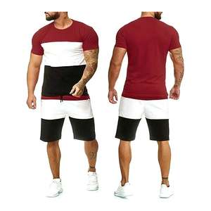 Conjuntos dobles deportivos informales personalizados para hombre, conjunto de dos piezas para hombre, pantalones cortos para gimnasio, conjunto de verano 2022, gran oferta de verano, conjuntos cortos de ropa para hombre - Product Image 1