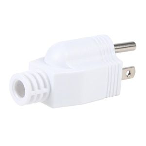 White Universal AC Travel <b>Adapter</b> Male to <b>US</b> <b>Plug</b> for On-the-Go Use - Product Image 1