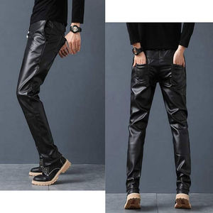 Pantalons en cuir ajustés professionnels les plus vendus, de haute qualité, respirants, en toile, couleur noire personnalisée, prix bas avec personnalisation - Product Image 6