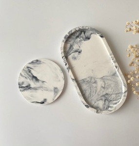 Meilleur dessous de verre en résine époxy avec plateau Artisanat Assiettes à gâteaux Pain aux fruits Plateau ovale Maison et restaurants - Product Image 1