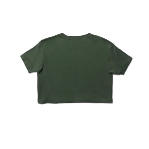 Logotipo de impresión personalizada OEM slim fit alta calidad moda verano algodón de bambú orgánico crop top manga corta gráfico camiseta de las mujeres - Product Image 2