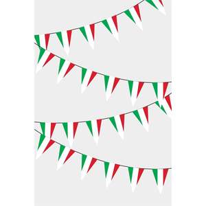 Guirlande de drapeaux triangulaires de la Hongrie pour décorations de fête - Product Image 1