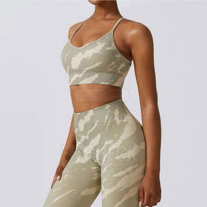 OEM Service Custom Made Solid Front Women Yoga Set 2 Piece High Quality Eco-Friendly Bulk Quantity - Product Image 4