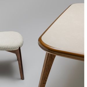 Ensemble de table à manger ovale moderne scandinave élégante en bois de noyer massif 6 places Design durable et élégant pour la maison Meubles Utilisation hôtelière - Product Image 2