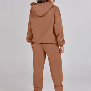 ชุดวอร์มเข้ารูปใส่เล่นกีฬา OEM ชุดวอร์มผ้าคอตตอนแบบสวมศีรษะชุดวอร์ม - Product Image 6