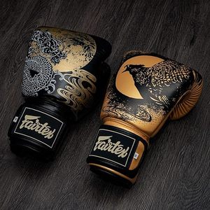 ถุงมือชกมวย MMA หนังแท้ Fairtex รุ่น Golden Moon Design แบบรัดข้อเท้า ระบายอากาศได้ดี เหมาะสำหรับการฝึกซ้อมและการต่อสู้ - Product Image 5