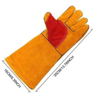 Leather Safety Work Gloves Long Sleeve Heat Resistant Fireproof Forge Welding Gloves <b>Men</b> Women Grill BBQ Oven Cycling Sports - Product Image 5