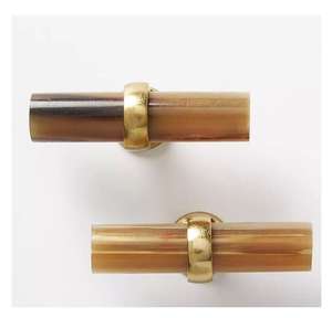 Cuerno de Búfalo, perillas de gabinete antiguas de latón, perillas de gabinete de cuerno de hueso, manija y tirador - Product Image 3