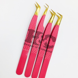 Pince à épiler d'extension de cils personnalisée pince à cils en acier inoxydable pince à épiler extension de cils personnalisée offre logo vison - Product Image 5