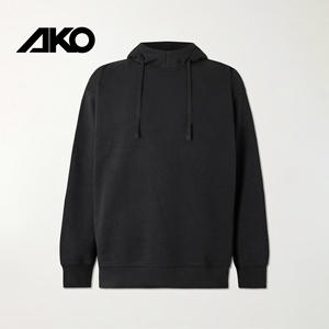 Sweat-shirt à capuche uni noir de qualité supérieure pour hommes, unisexe, pull à capuche, impression de logo personnalisée, sweat-shirt en molleton de coton, vente en gros, 100% coton - Product Image 1