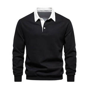 Polo de Punto Premium para Hombre, Manga Larga, Costuras de Alta Calidad, para Ropa Casual Elegante, Tendencia Actual - Product Image 6