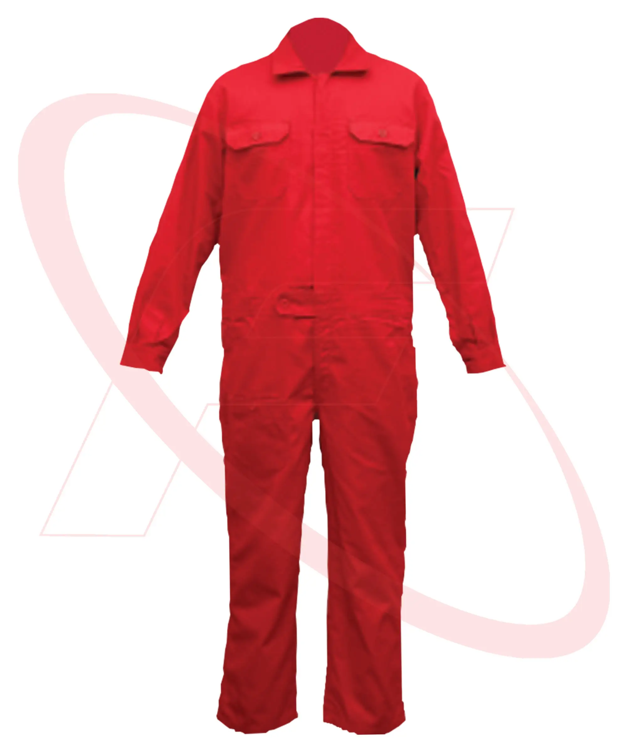 Coverall pakaian kerja warna merah pria wanita, baju kerja keseluruhan seragam Dangri kerja wanita, setelan bengkel reparasi mobil