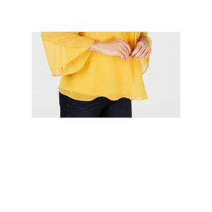 Top da Donna Thalia Sodi con Maniche 3/4, Scollo a V, Allacciatura, Stampa Floreale e a Righe, in Maglia di Chiffon, Taglie S-XL - Product Image 3