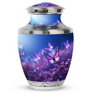 Urne de crémation papillon violet pour cendres humaines papillon souvenir personnalisable pour adultes belle urne commémorative décorative - Product Image 1