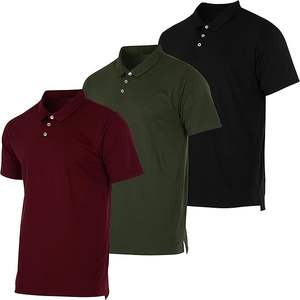 Camiseta Polo de Manga Corta para Hombre, de Alta Calidad, Algodón Jersey, Diseño Sólido, Transpirable, Disponible en Tallas Grandes - Product Image 1