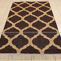 Logo personnalisable Punja Dhurrie tissé à la main 4x6 pieds ensemble de tapis en coton tissage plat décoratif maison salon invité porte de prière