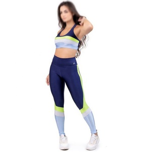 Nueva ropa de Fitness para mujer, mallas suaves sexis con fruncido en el trasero, ropa activa para gimnasio de secado rápido, Sujetador deportivo XL, pantalones cortos, Yoga de 2 piezas - Product Image 5