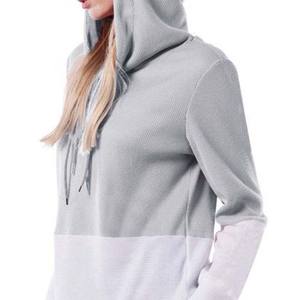 Nuevo otoño mujer de gran tamaño 100% algodón bloque Sudadera con capucha invierno peso pesado polar con bordado Rhinestone Logo impreso diseño - Product Image 5