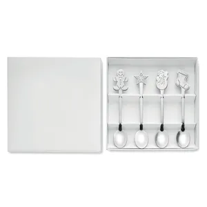 Set di 4 Cucchiaini da Tè Natalizi Personalizzati, Decorazioni e Accessori per Feste - Product Image 5