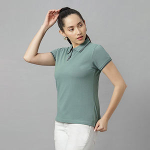 Nardon Apparel verano personalizado venta al por mayor de algodón de alta calidad 100% algodón Slim Fit mujeres Polo camisetas - Product Image 4