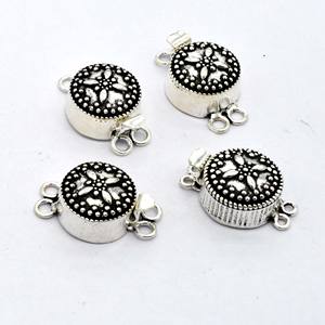 Prem Bhaya simple à triple brin 24x15x9MM géométrique Marquise Bali boîte fermoir plaqué or 18 carats pour la fabrication de bijoux B213-SO - Product Image 4