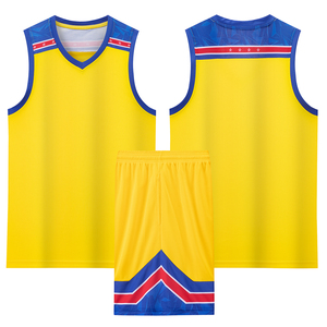 Ensembles d'uniformes de basket-ball réversibles personnalisés Vêtements de sport d'été respirants en polyester 100% grande taille imprimés par transfert de chaleur - Product Image 5