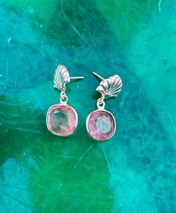 Pendiente hecho a mano de morganita de Plata de Ley 925, hermoso pendiente de mujer. - Product Image 5