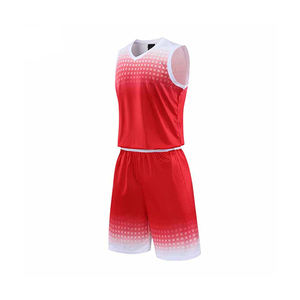 Ensemble d'uniformes de basket-ball sans manches imprimés personnalisés pour les équipes Tissu respirant à séchage rapide Durable Vêtements de sport confortables pas cher - Product Image 3