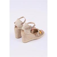 Espadrille à talon compensé fermé