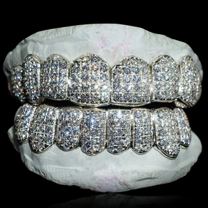 2024 de moda Custom Diamond Grillz Hip Hop 18K chapado en oro Iced Out Moissanite Diamond Grillz para dientes - Product Image 3
