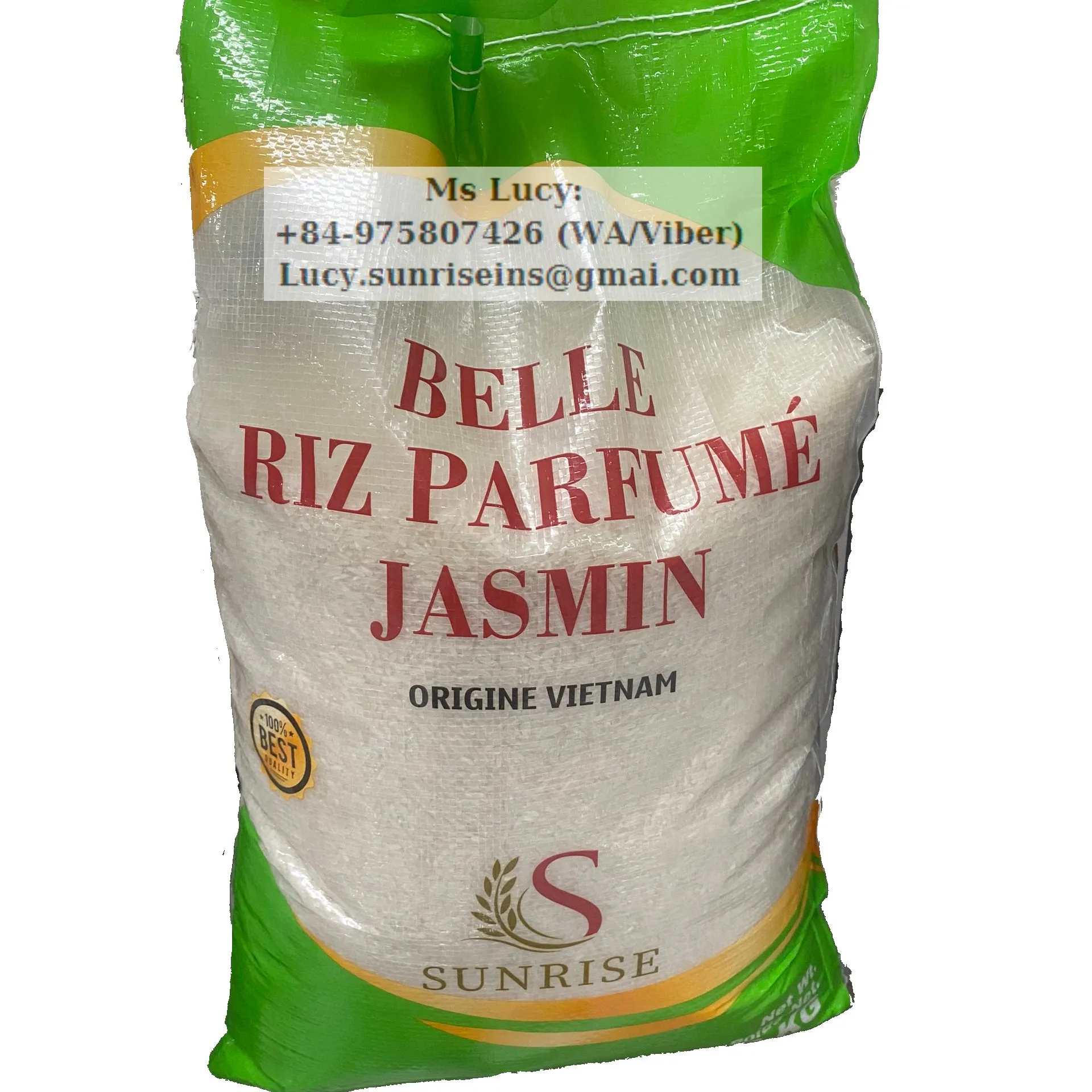Hàng đầu xuất khẩu gạo Hoàng Gia hoa nhài trắng Riz RISO gạo đóng gói 1kg 5kg 18kg 28kg 50kg 2023- WA:84-975807426 Lucy