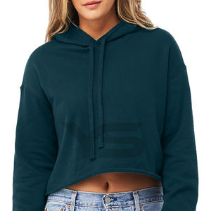 Sudadera con capucha corta de gran tamaño para mujer de alta calidad, sudadera gruesa con capucha para otoño e invierno, sudaderas con capucha personalizadas informales sueltas para mujer - Product Image 1