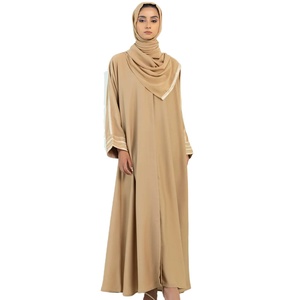 Robe islamique pour femmes abaya ouverte sur le devant saoudien abaya personnalisée pour femmes robe musulmane de dinde abaya caftan vierge respirante - Product Image 2