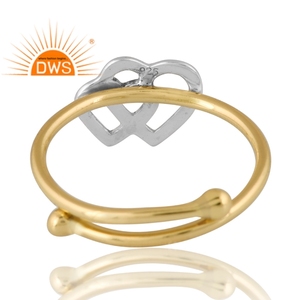 Dernière vente de bague en laiton plaqué or 18 carats, bijoux au design personnalisé pour femme, cadeau pour elle - Product Image 2