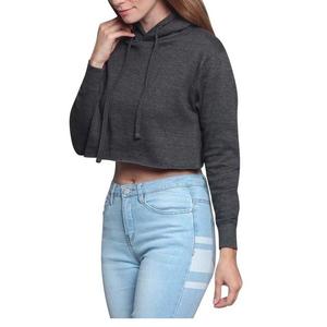 2024 jerséis recortados personalizados de alta calidad para mujer, Top corto con capucha de invierno a la moda para mujer con logotipo frontal, proveedor BD - Product Image 4