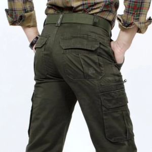 Pantalon Cargo Pant Workwear Casual Work Shorts avec 6 poches Outdoor Waterproof Casual Multi Pocket Pants Men Cargo Pants - Product Image 3