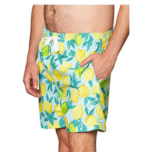 Short de bain léger à taille élastique pour hommes, anti-rides, spandex, maillot de bain de plage par sublimation, vente en gros OEM, short de plage solide - Product Image 1