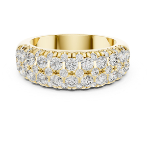 Bague en or jaune 14 carats avec diamant rond de 1,92 carat cultivé en laboratoire, certifié IGI, pour femme |   Cadeau d'anniversaire |   Nouveau diamant cultivé - Product Image 1