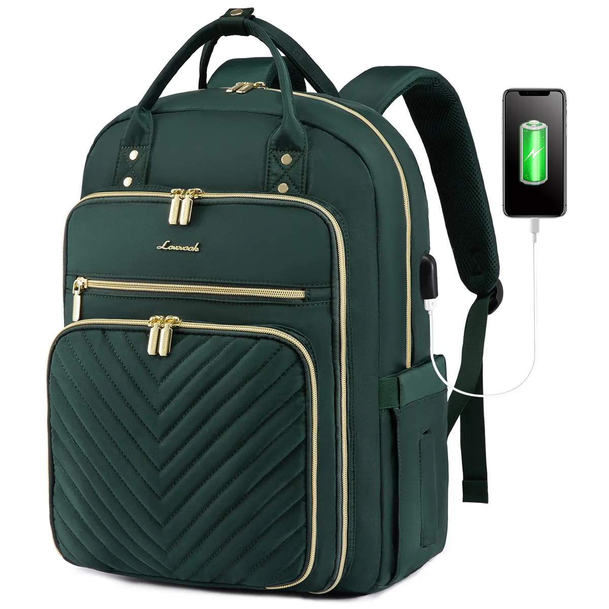 Lovevook mochila acolchoada para laptop masculina, mochila multifuncional de grande capacidade com USB Lovevook 15.6 17 em novo