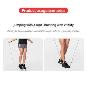<span class=keywords><strong>Cuerda</strong></span> <span class=keywords><strong>de</strong></span> saltar duradera Entrenamiento físico MMA y entrenamiento cruzado Cojinete doble <span class=keywords><strong>Cuerda</strong></span> <span class=keywords><strong>WOD</strong></span> <span class=keywords><strong>de</strong></span> ultra velocidad negra - Product Image 3